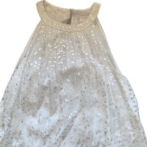 NWT White with silver top